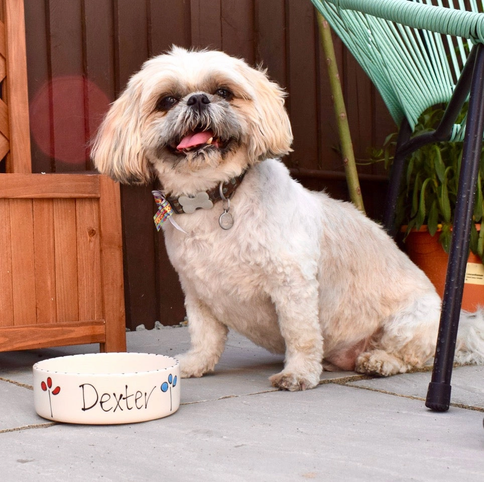 Personalised Petal Design Dog Bowls