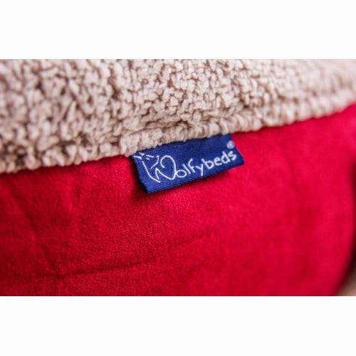 Personalised Red Fleece Donut Dog Bed