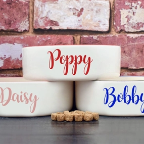 Personalised Script Dog Bowls