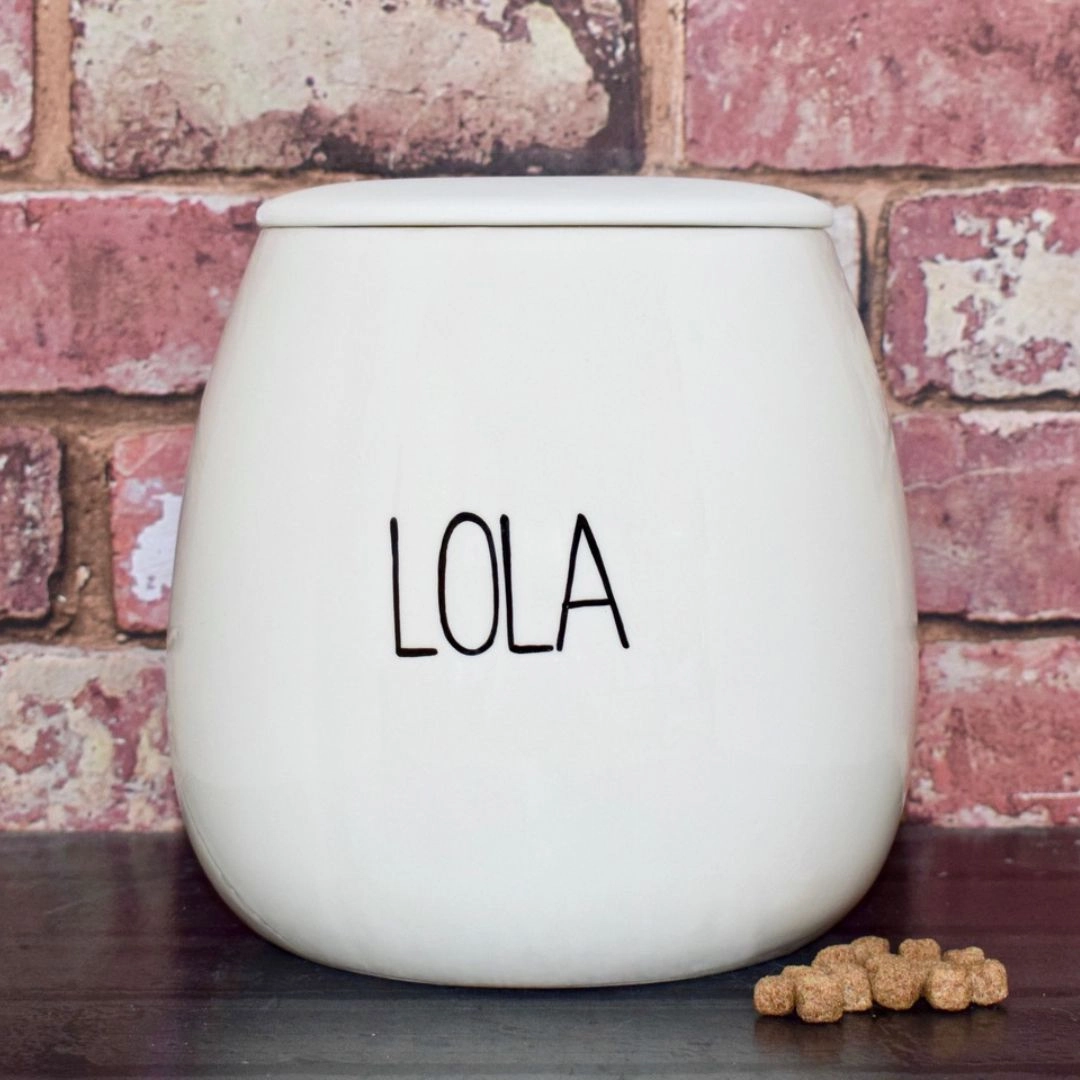 Personalised Skinny Font Dog Treat Jar