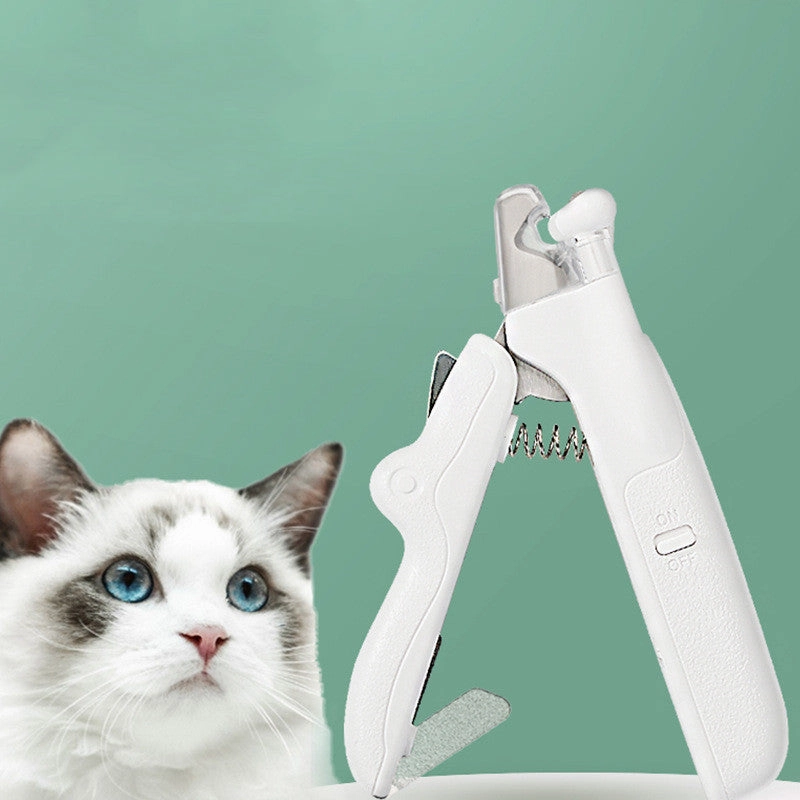 Pet Nail Clippers With LED Light Dogs Cat Nail Scissors Professional Trimmer