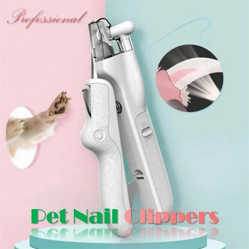 Pet Nail Clippers With LED Light Dogs Cat Nail Scissors Professional Trimmer
