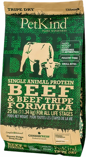 PetKind Tripe Dry Single Protein Beef Small Bites 25lb