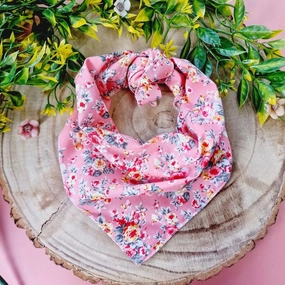 Pink Vintage Dog Bandana