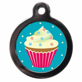 Polka Dot Cupcake Dog ID Tag