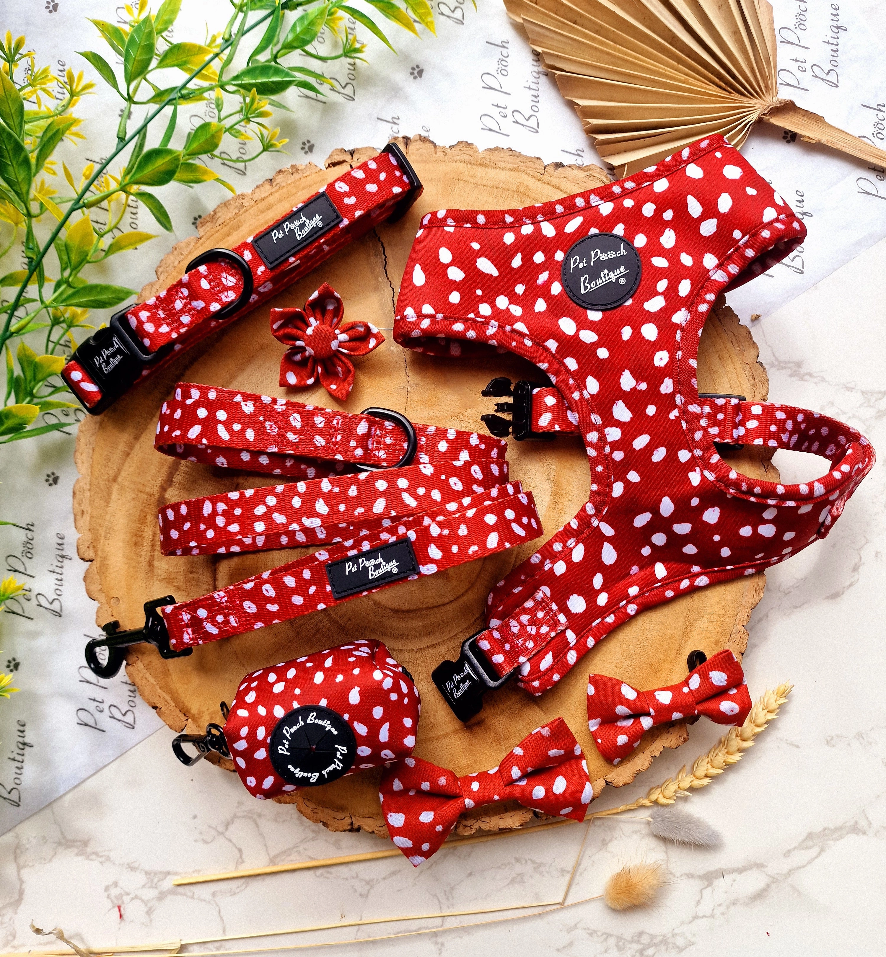 Poppy Toadstool Polka Dog Harness