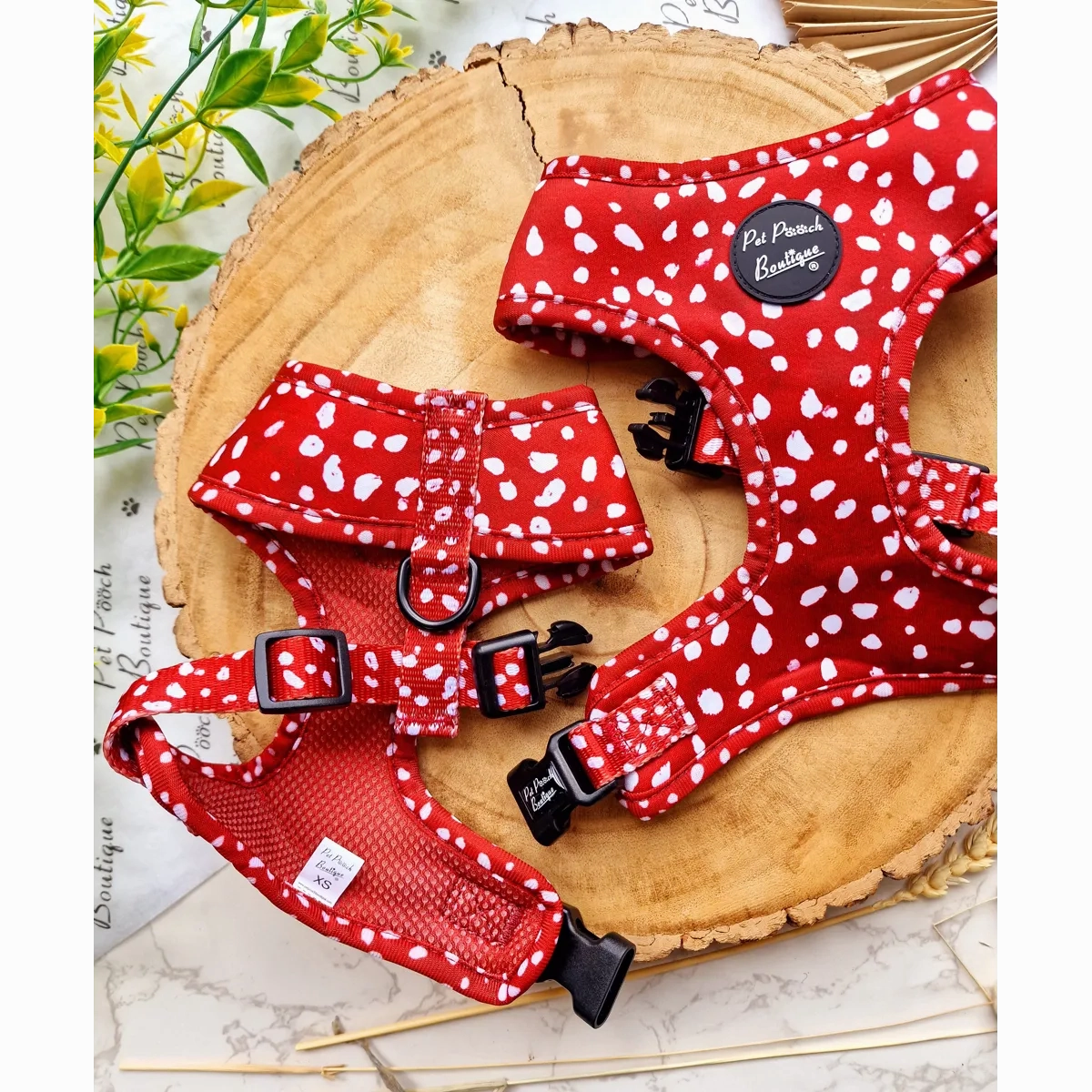 Poppy Toadstool Polka Dog Harness