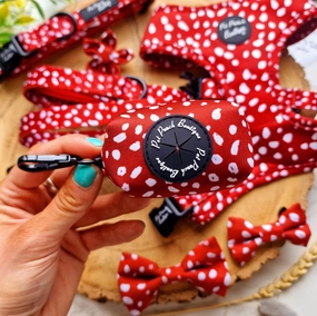 Poppy Toadstool Polka Poo Bag Holder