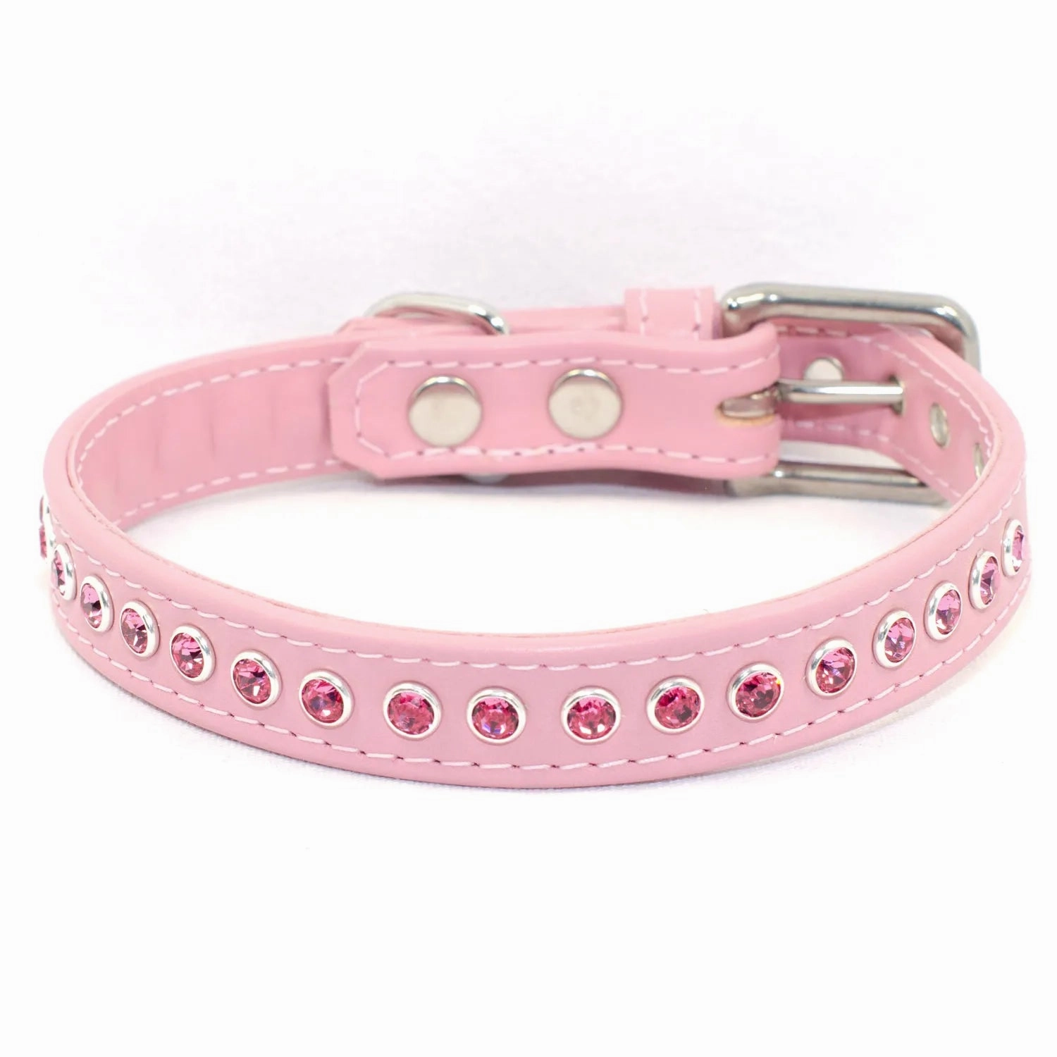 Pretty in Pink Swarovski Dog Collar by Petiquette