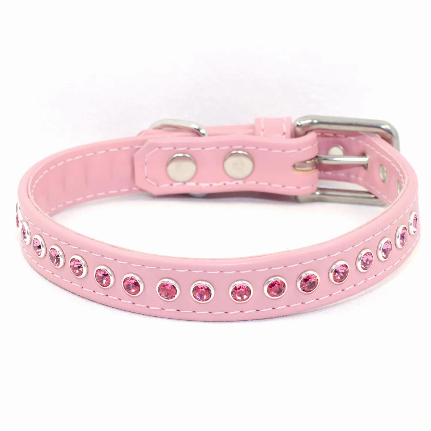Pretty in Pink Swarovski Dog Collar by Petiquette