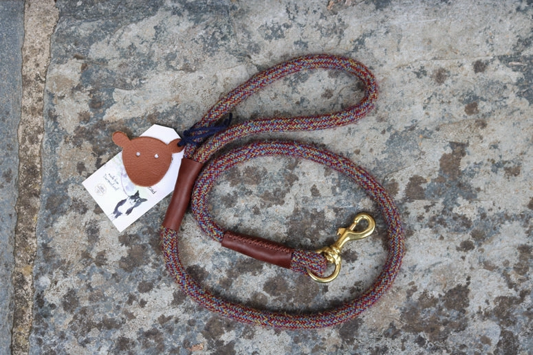 Purple Multi Tweed 100% British Wool Dog Collar