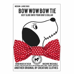 Red Stars Dog Bow Tie