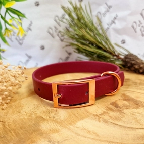 Red Wine Biothane Dog Collar