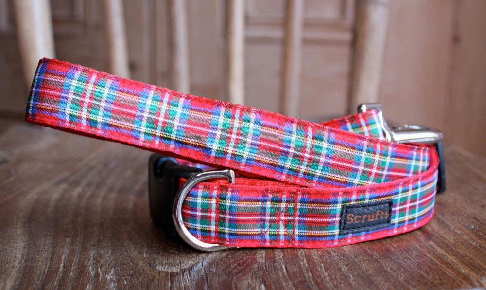 Royal Stewart Dog Collar and Lead Set