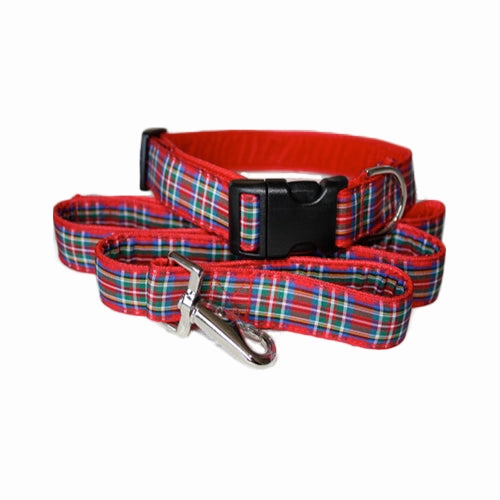 Royal Stewart Dog Collar and Lead Set