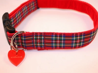Royal Stewart Dog Collar and Lead Set