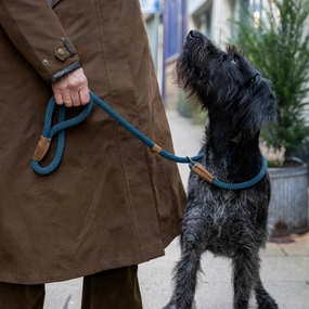 Sandringham Blue Rope Dog Leads by Ruff And Tumble