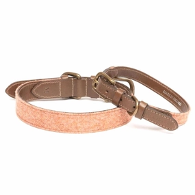 Sandstone Tweed & Leather Dog Collar
