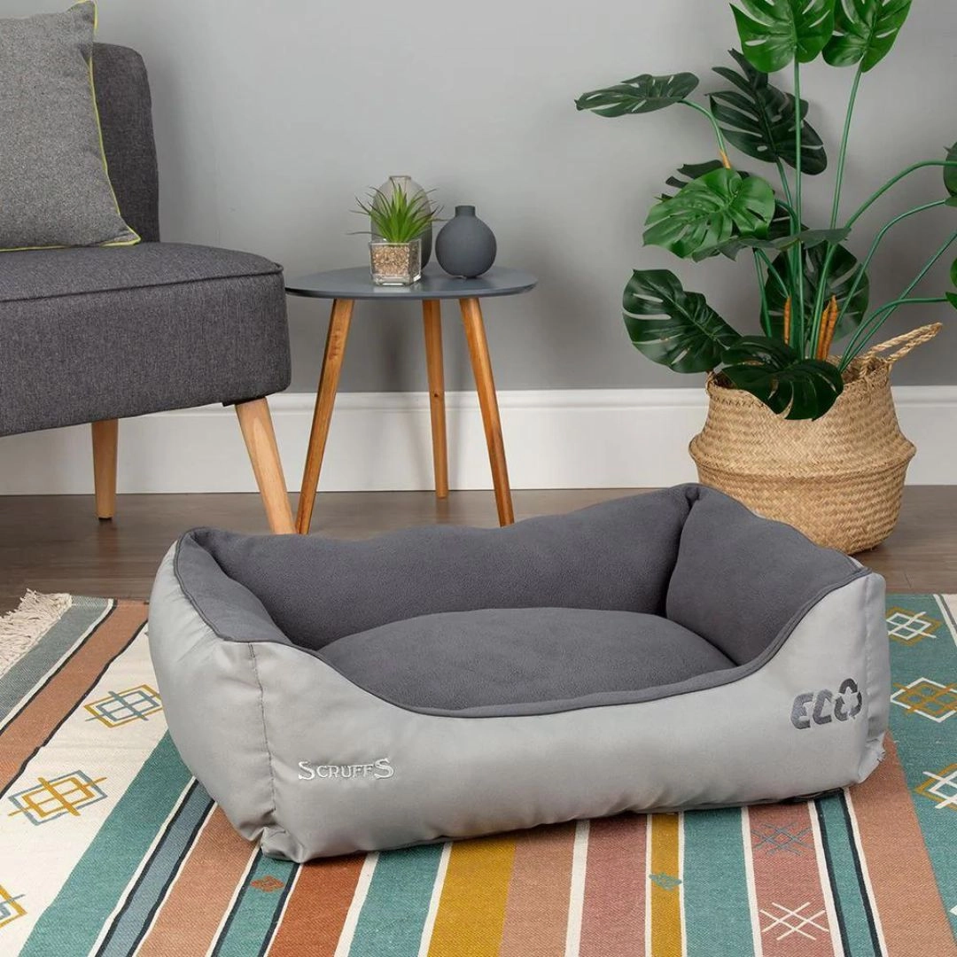 Scruffs Recycled Eco Dog Box Bed Grey