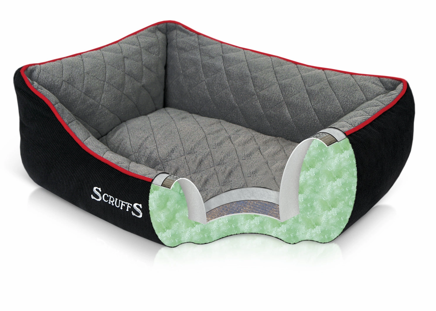 Scruffs Thermal Box Dog Bed Black & Grey