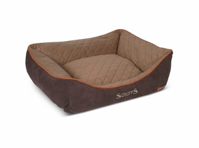 Scruffs Thermal Box Dog Bed Brown & Tan