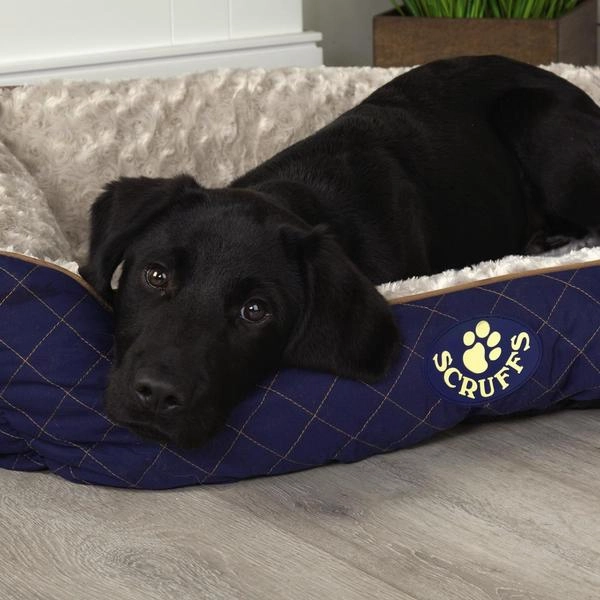 Scruffs Wilton Box Dog Bed Blue