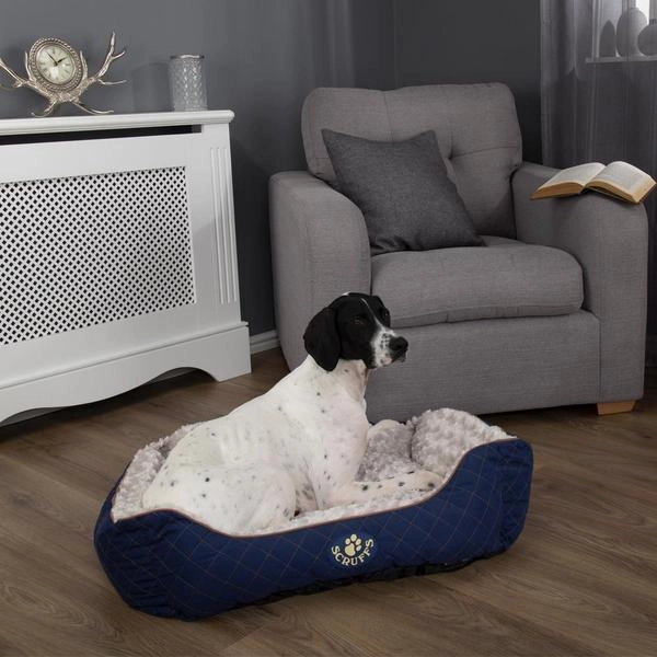 Scruffs Wilton Box Dog Bed Blue