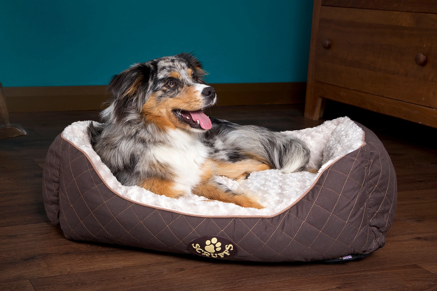 Scruffs Wilton Box Dog Bed Brown