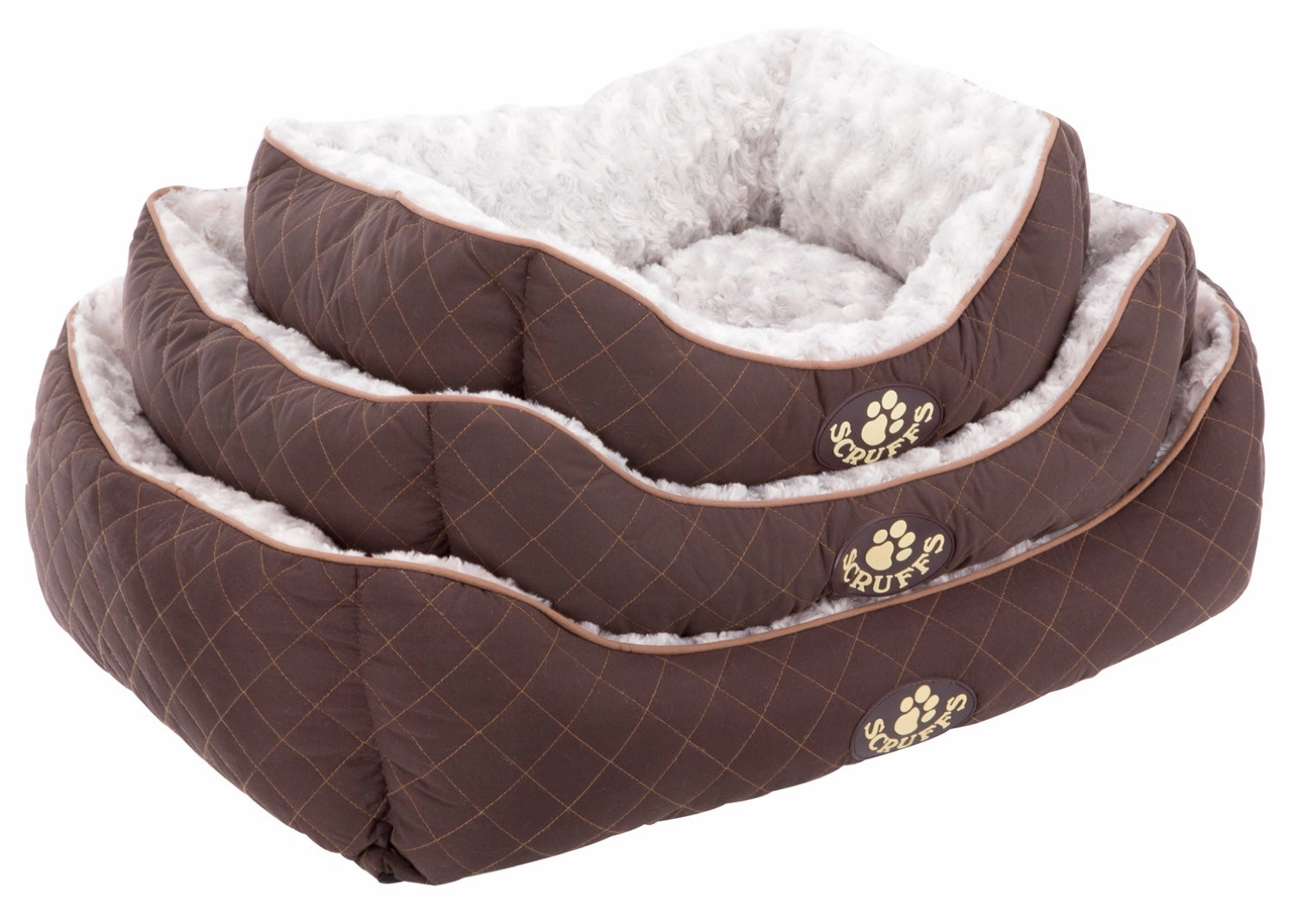 Scruffs Wilton Box Dog Bed Brown