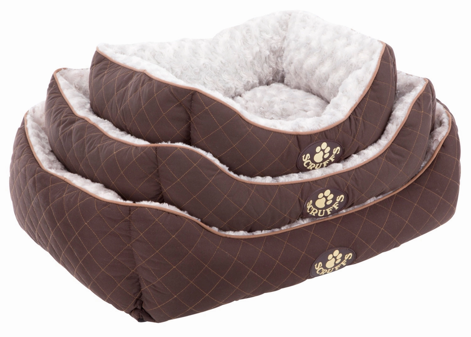 Scruffs Wilton Box Dog Bed Brown