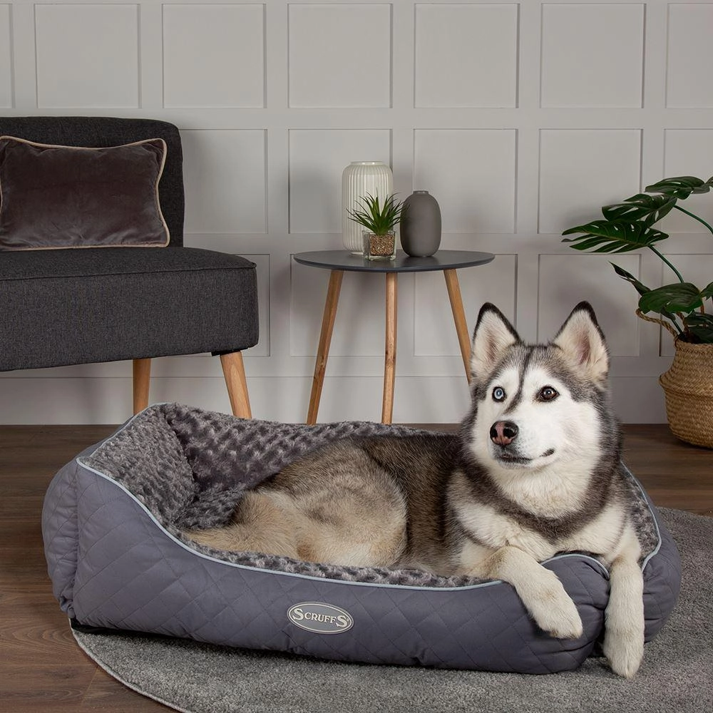 Scruffs Wilton Box Dog Bed Grey