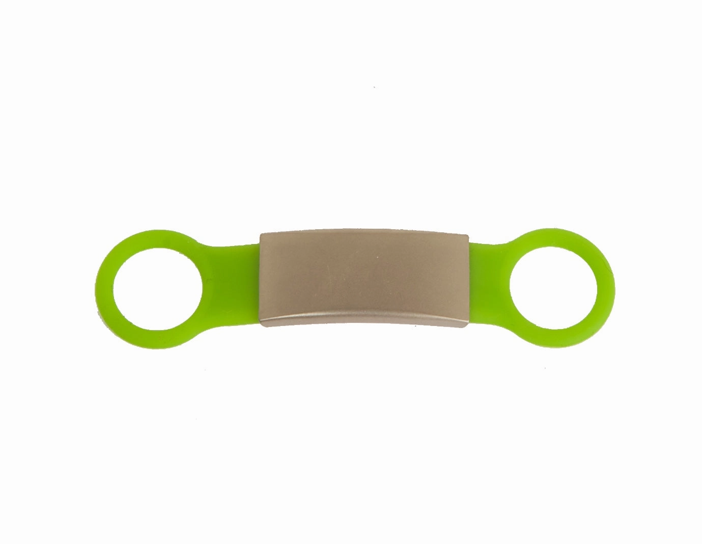 Silicone Slider Dog Collar Tag Green Pet ID Tag
