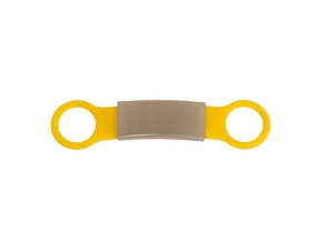 Silicone Slider Dog Collar Tag Yellow Pet ID Tag