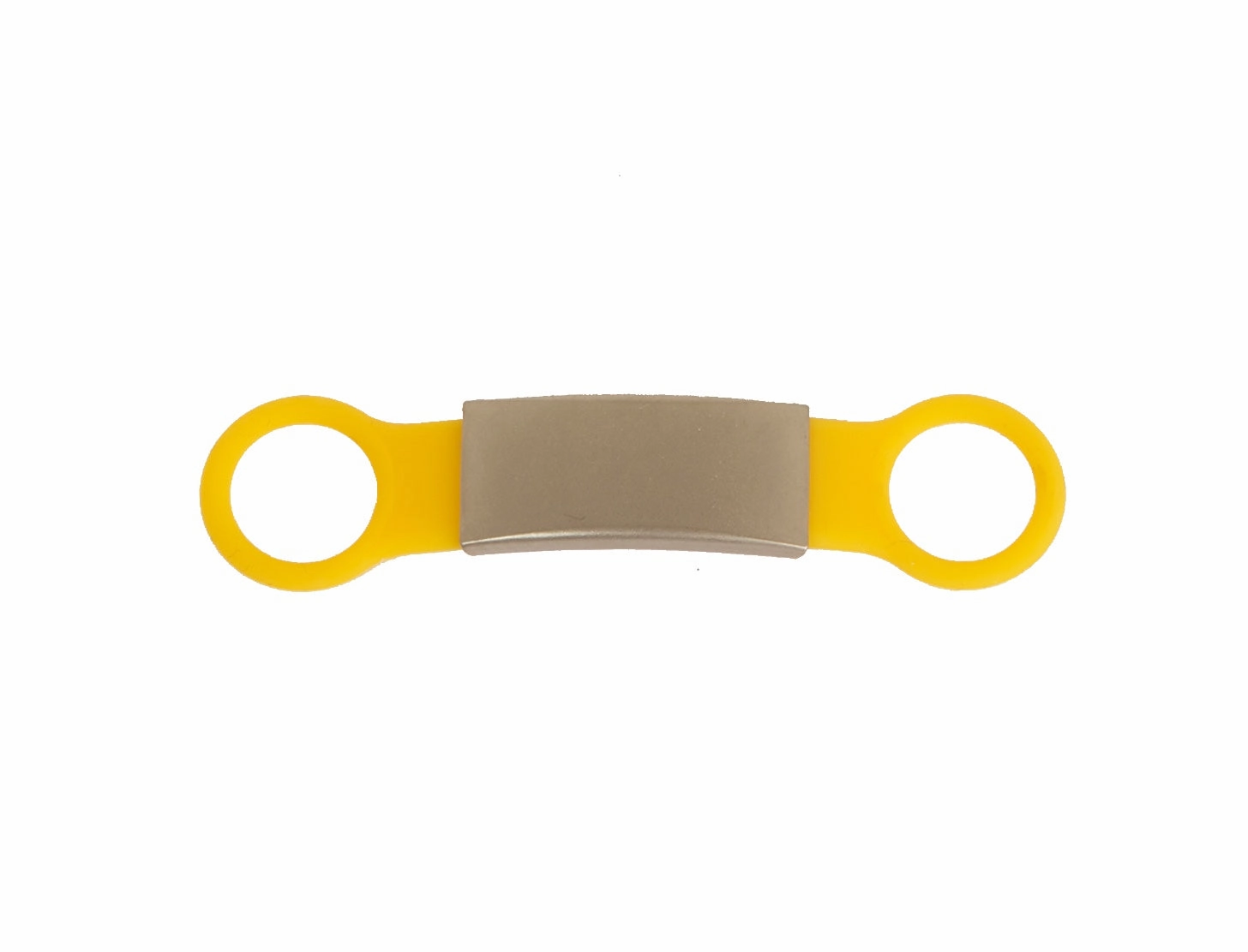 Silicone Slider Dog Collar Tag Yellow Pet ID Tag