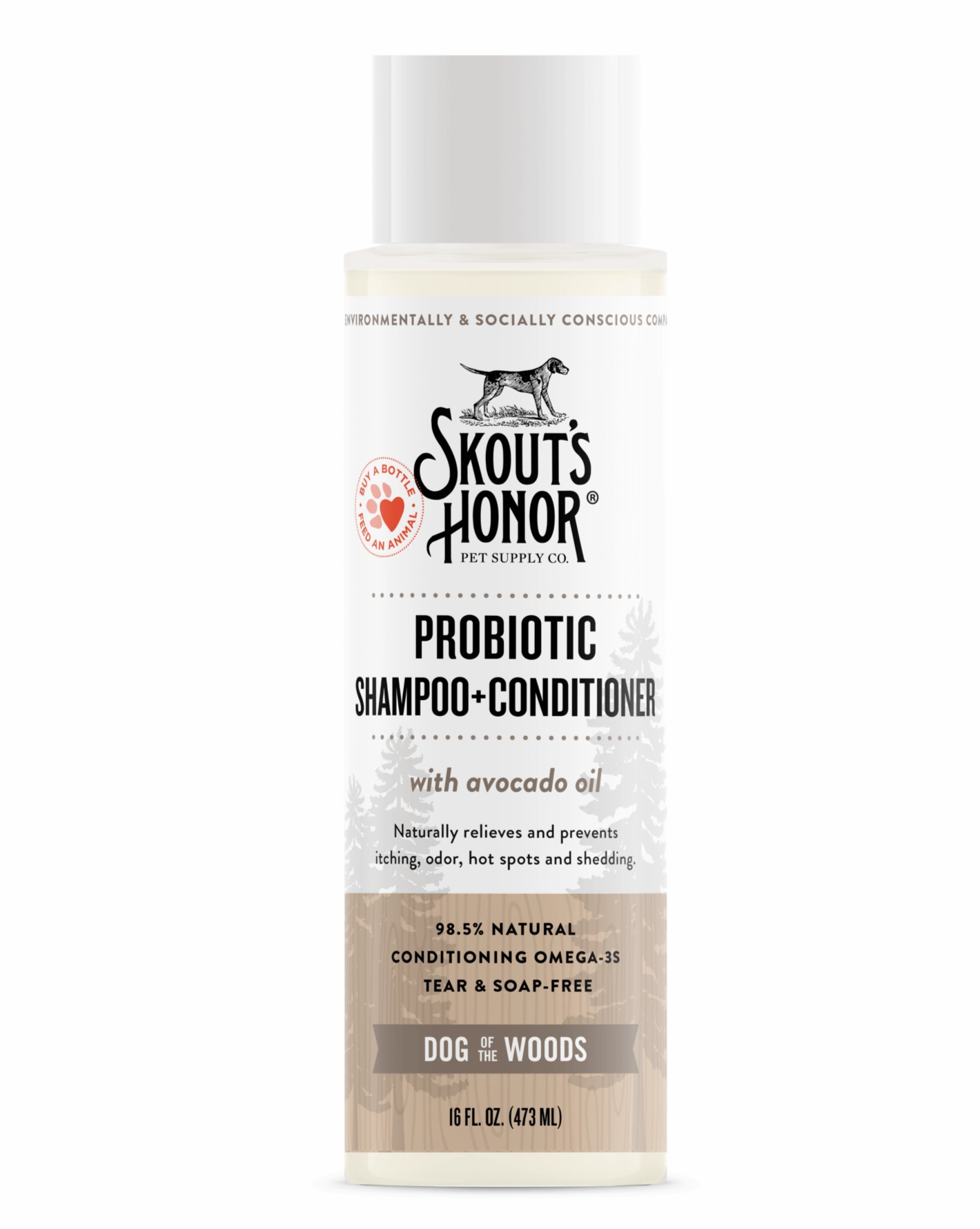 Skout??s Honor Probiotic Shampoo   Conditioner for Dogs & Cats - Dog of the Woods 16oz