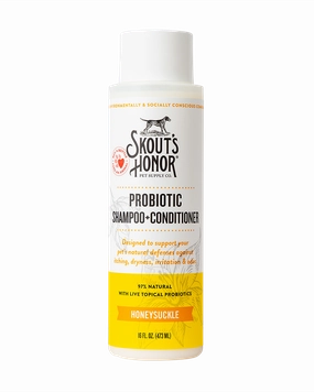 Skout??s Honor Probiotic Shampoo   Conditioner for Dogs & Cats - Honeysuckle 16oz
