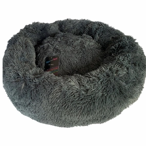 Slate Grey Relaxation Calming Donut Dog Bed