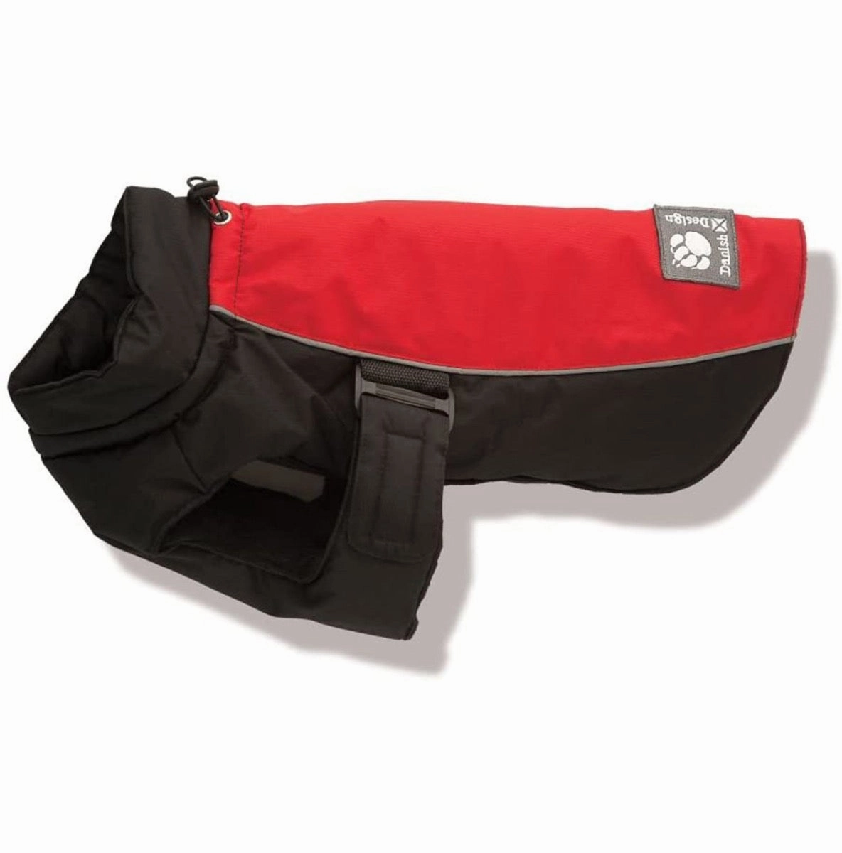 Sports Luxe Waterproof Dog Coat Black And Red by Danish Design