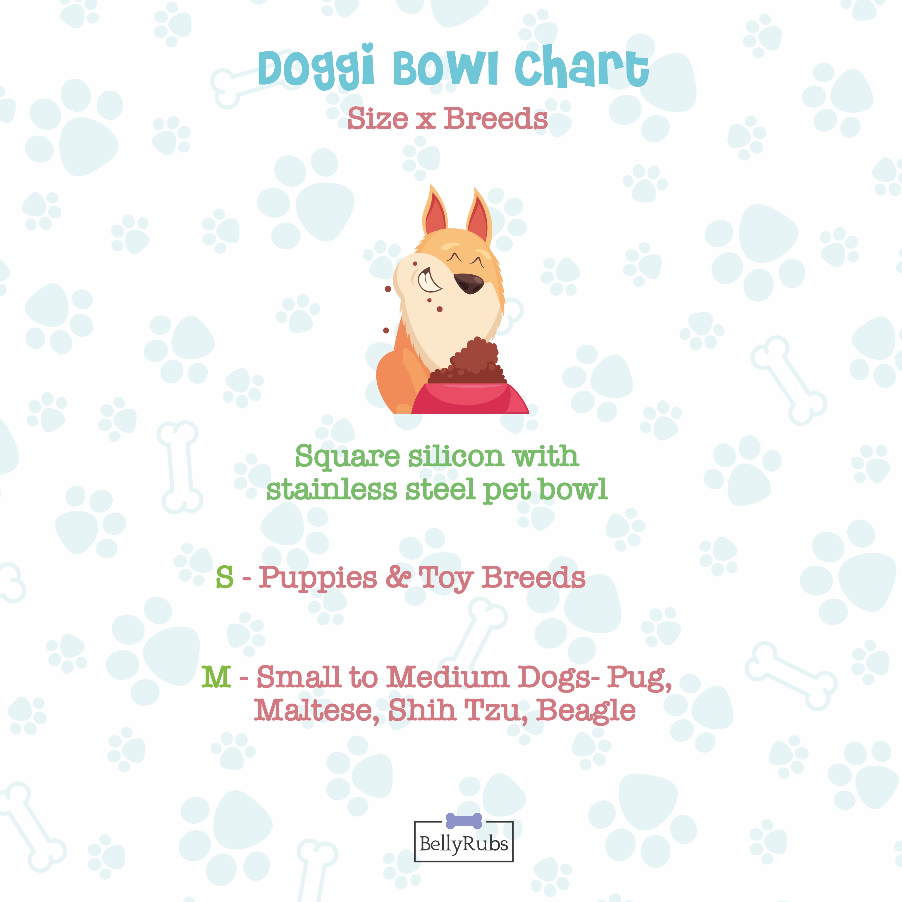 Square Silicon with Stainless Steel Pet Bowl- Red