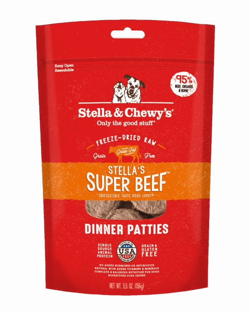 Stella & Chewy??s Freeze-Dried Beef Dinner Patties for Dogs 14oz
