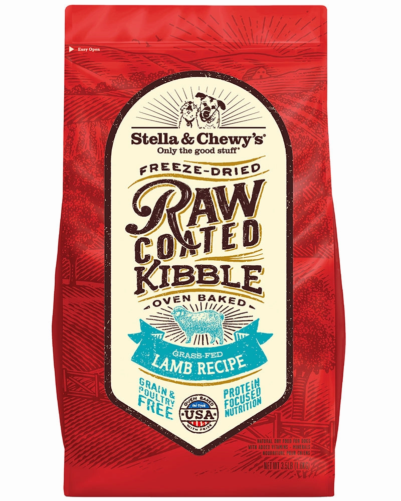 Stella & Chewy??s Raw Coated Kibble Grass-Fed Lamb Recipe for Dogs 22lb (Special Order)