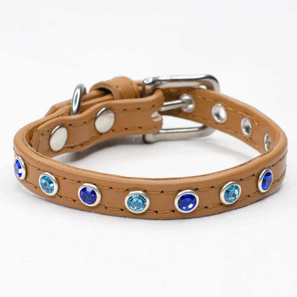 Straight Flush Diamante Dog Collar by Petiquette