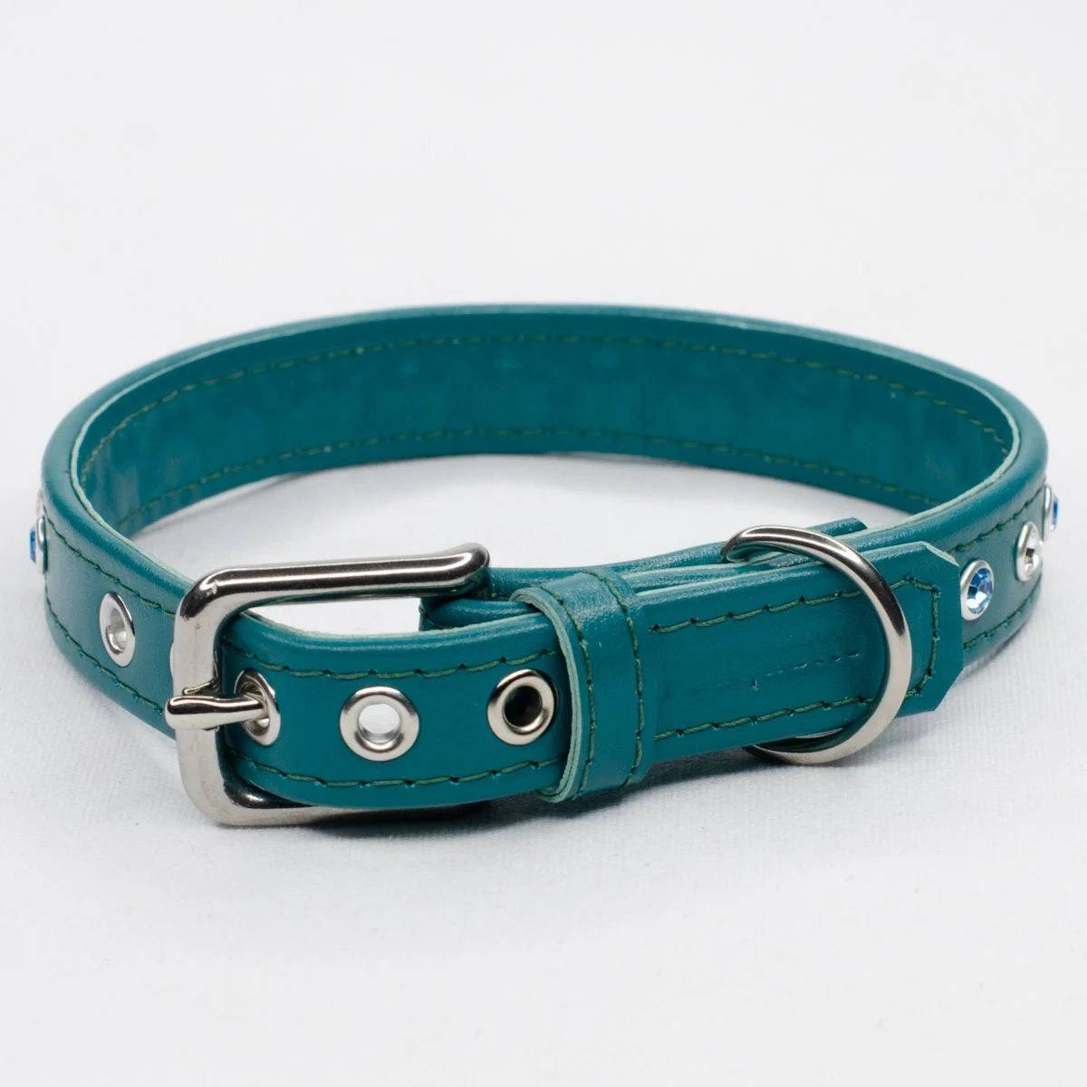 Straight Flush Diamante Dog Collar by Petiquette