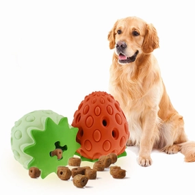 Strawberry-Shaped Treat Dispensing Toy