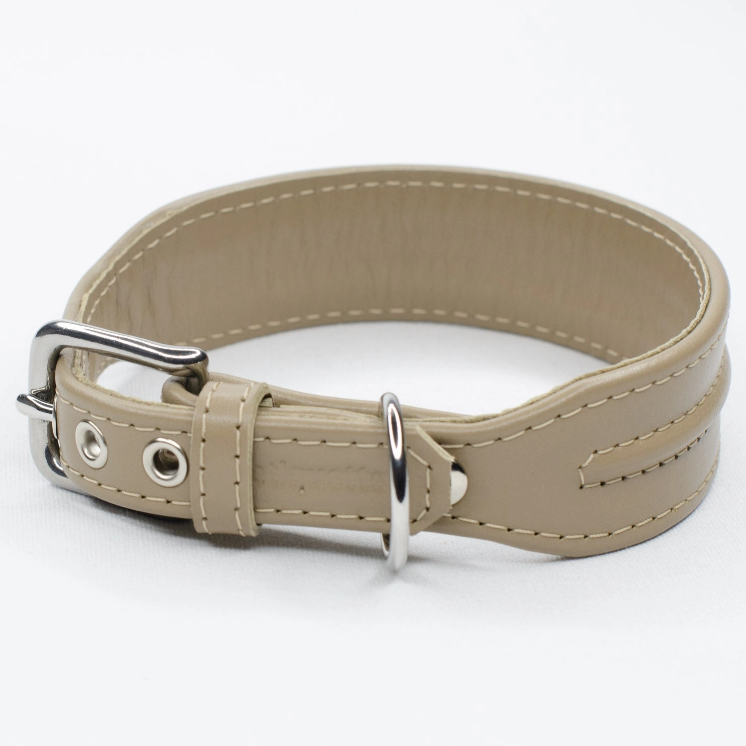 The Ridge Wide Leather Dog Collar by Petiquette