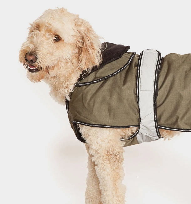 The Ultimate 2 in 1 Waterproof Dog Coat Khaki