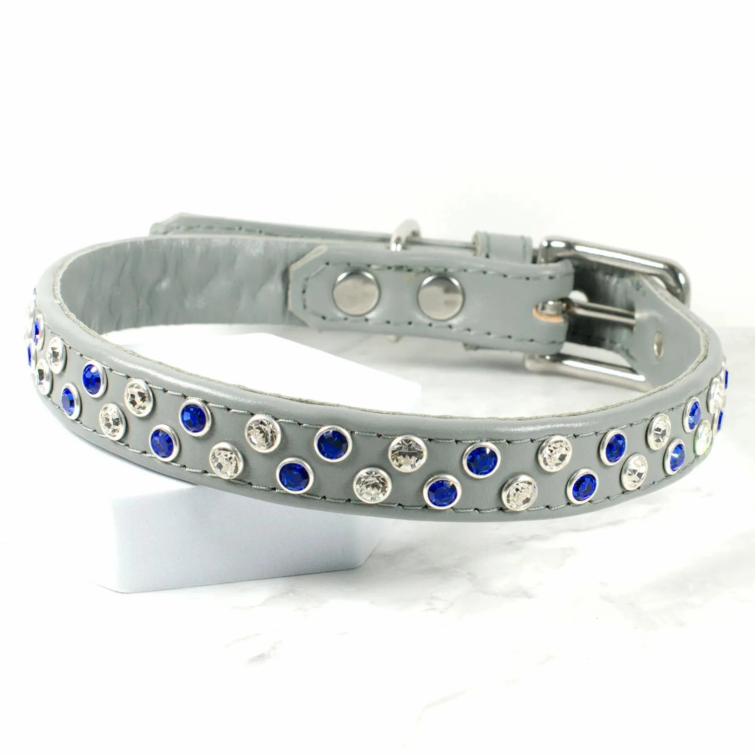 Tilted Brilliance Rhinestone Dog Collar by Petiquette