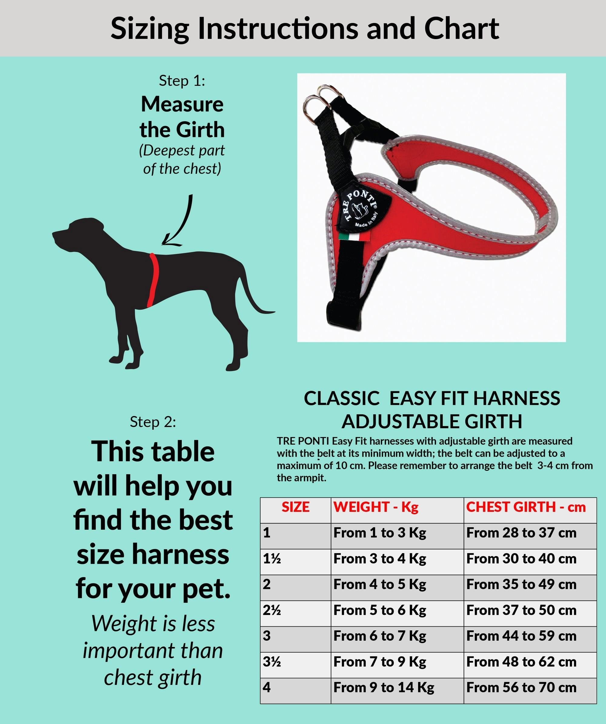 Tre Ponti Easy Fit Camouflage Dog Harness with Adjustable Girth