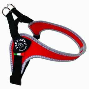Tre Ponti Easy Fit Red Dog Harness with Adjustable Girth