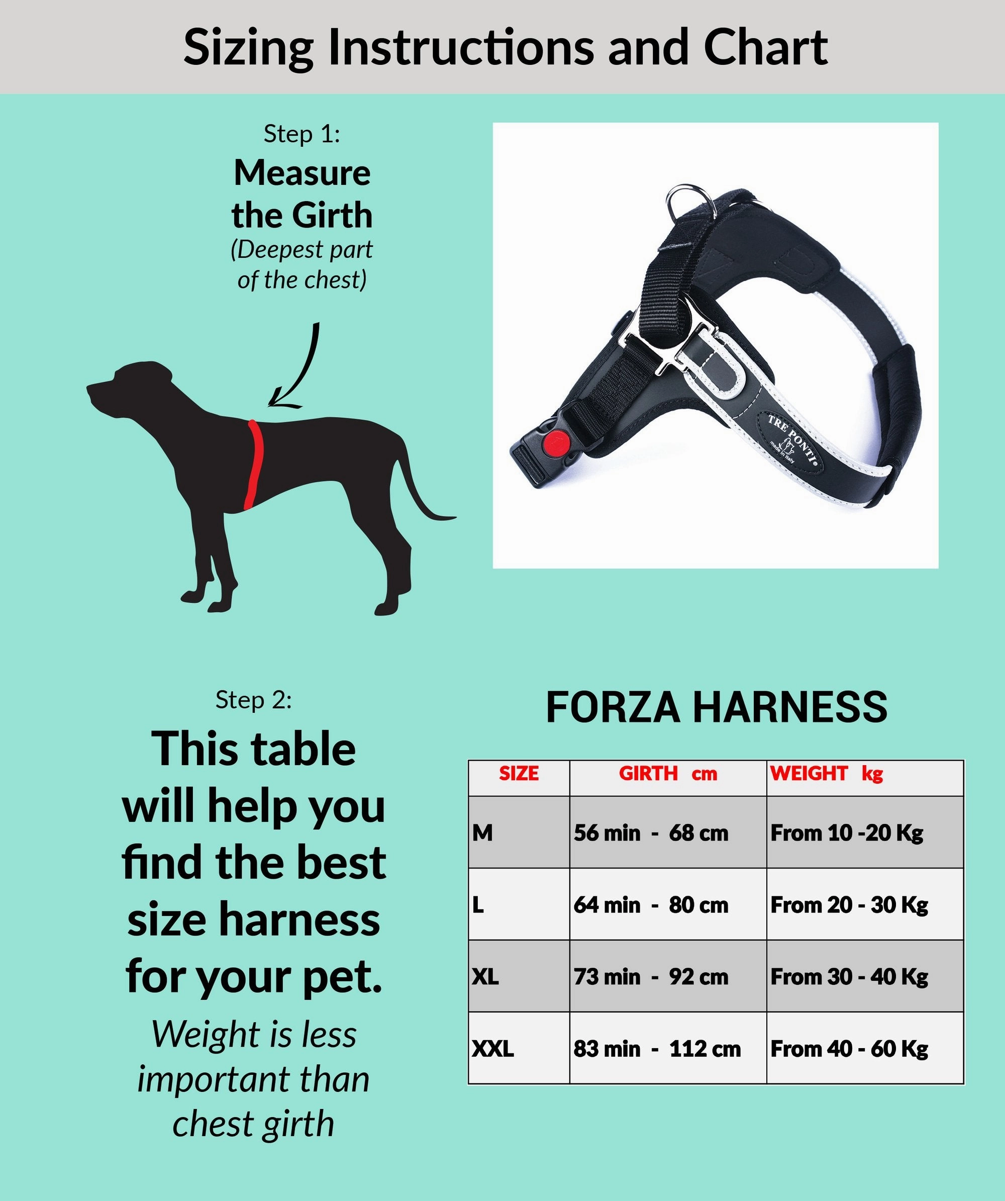 Tre Ponti Forza Anti-Pull Red Dog Harness